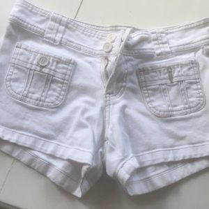 White high waisted shorts